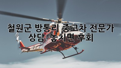 철원군 방통리 중고차 전문가 상담 🚗💨 놓치면 후회!